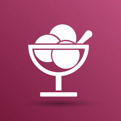 Logo with three balls ice cream food