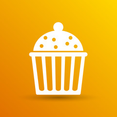 Logo cake cupcake vector symbol label design