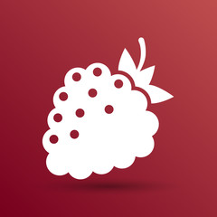 Raspberry vector logo template. Abstract design concept