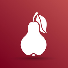 Pear logo fruit diet leaf dieting health food 