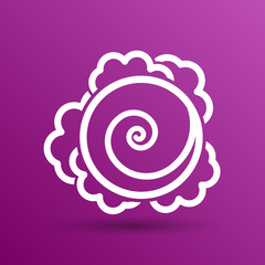 Cabbage. Vector hand drawn vegetables kale logo