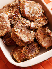 Baked pork with herbs