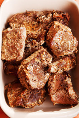 Baked pork with herbs