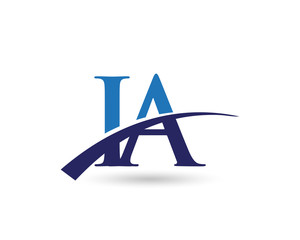 IA Logo Letter Swoosh