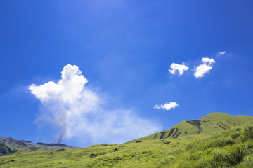 阿蘇山の噴煙