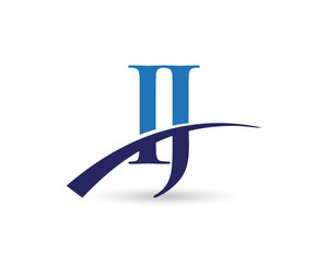 IJ Logo Letter Swoosh