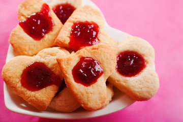 Heart-shaped cookies