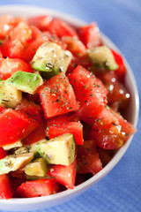 Tomato and avocado salad