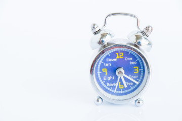 alarm clock on white background