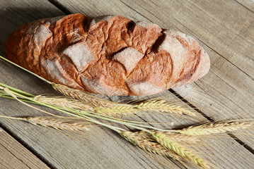 bread and ears are on the old table