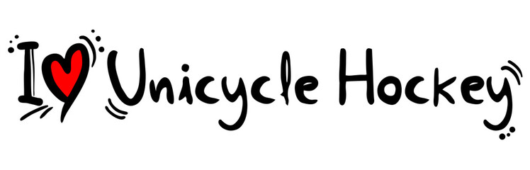 Unicycle Hockey love
