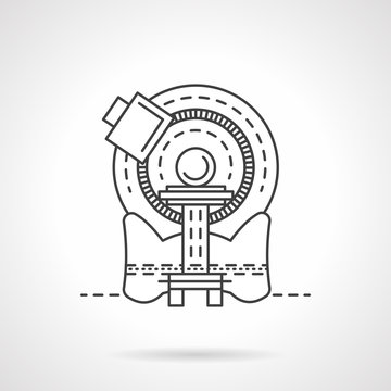 CT scanner line vector icon