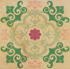 Decorative sandstone tile background in the park public