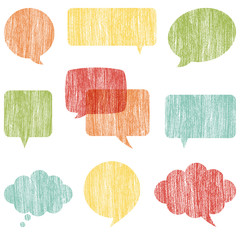 Crayon Word Bubbles  © Giraphics