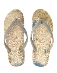 Slippers Old on a white background