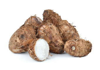 Taro on white background