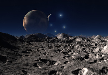 Alien Planet - 3D Rendered Landscape