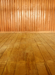 wood floor and wall