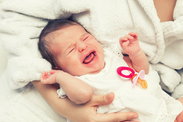Crying newborn baby 