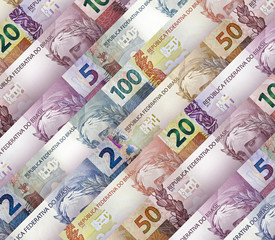 Brazilian real Bills Background