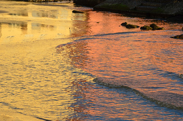 Light reflections on the water in the Gulf of Anzio - Rome