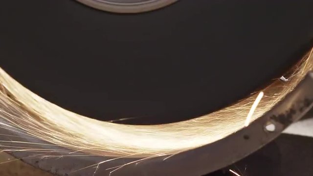 Bench Grinder Throwing Sparks