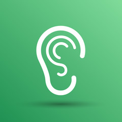 ear icon listen vector hear deaf human sign