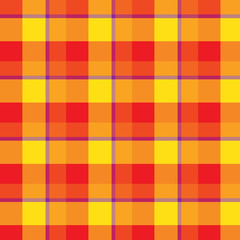red orange and yellow plaid tartan pattern vector