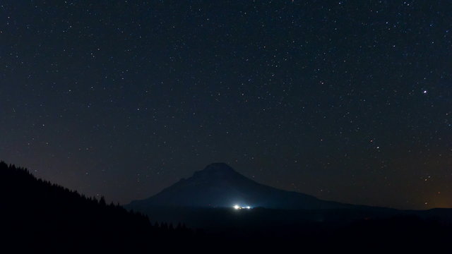 Time Lapse Movie of Perseid Meteor Shower Over Mount Hood Trillium Lake in Government Camp Oregon August Summer 2015 1920x1080