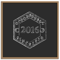 Emblem Oktoberfest, vector illustration.