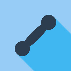 Dumbbell flat icon.