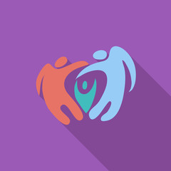 Family flat icon