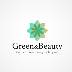 flower abstract vector logo design template. Spa & Beauty creative idea. Asian culture concept symbol icon