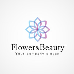 flower abstract vector logo design template. Spa & Beauty creative idea. Asian culture concept symbol icon