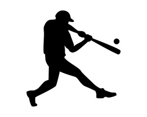 silhouette athlete baseball