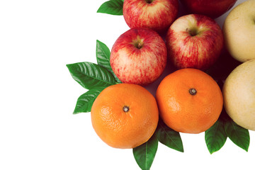 vitamin c fruit on white blackground