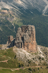 Fototapeta na wymiar Cinque Torri peaks in Dolomites
