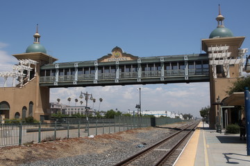 Naklejka premium Train station in Pomona, California