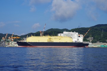 Obraz premium 長崎湾と船