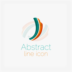 Clean elegant circle shaped abstract geometric logo. Universal