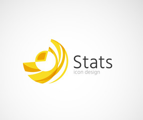 Statistics company logo design. Vector illustration. 