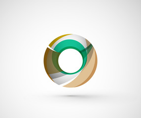 Abstract geometric company logo ring, circle