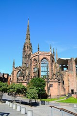 Fototapeta na wymiar Coventry Cathedral ruin.