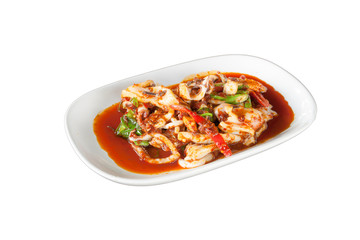 Stir-fried of Spicy squid