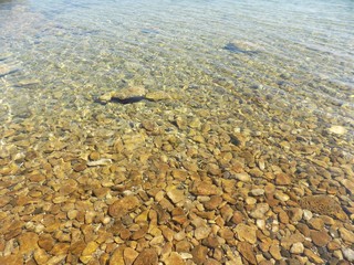 Crystal clear water in sea