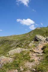Fototapeta na wymiar Geo Trail Wolayersee Hiking in Lesachtal