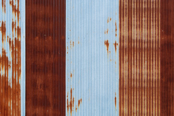 Rusted galvanized iron plate