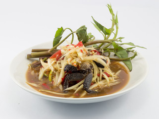 Thai spicy papaya salad