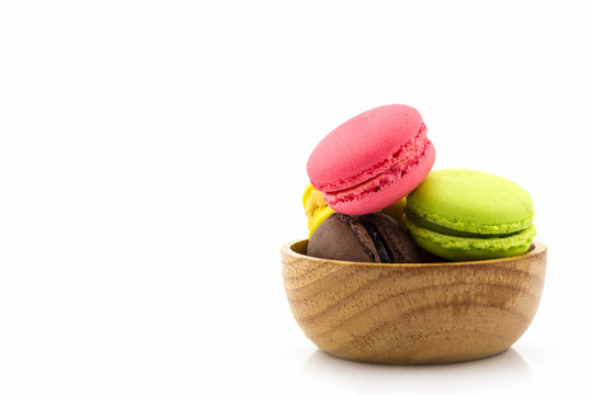 Sweet and colourful french macaron or macaron.