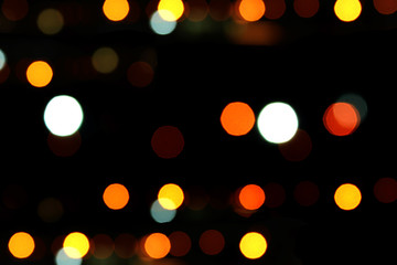 Multicolored defocused lights
